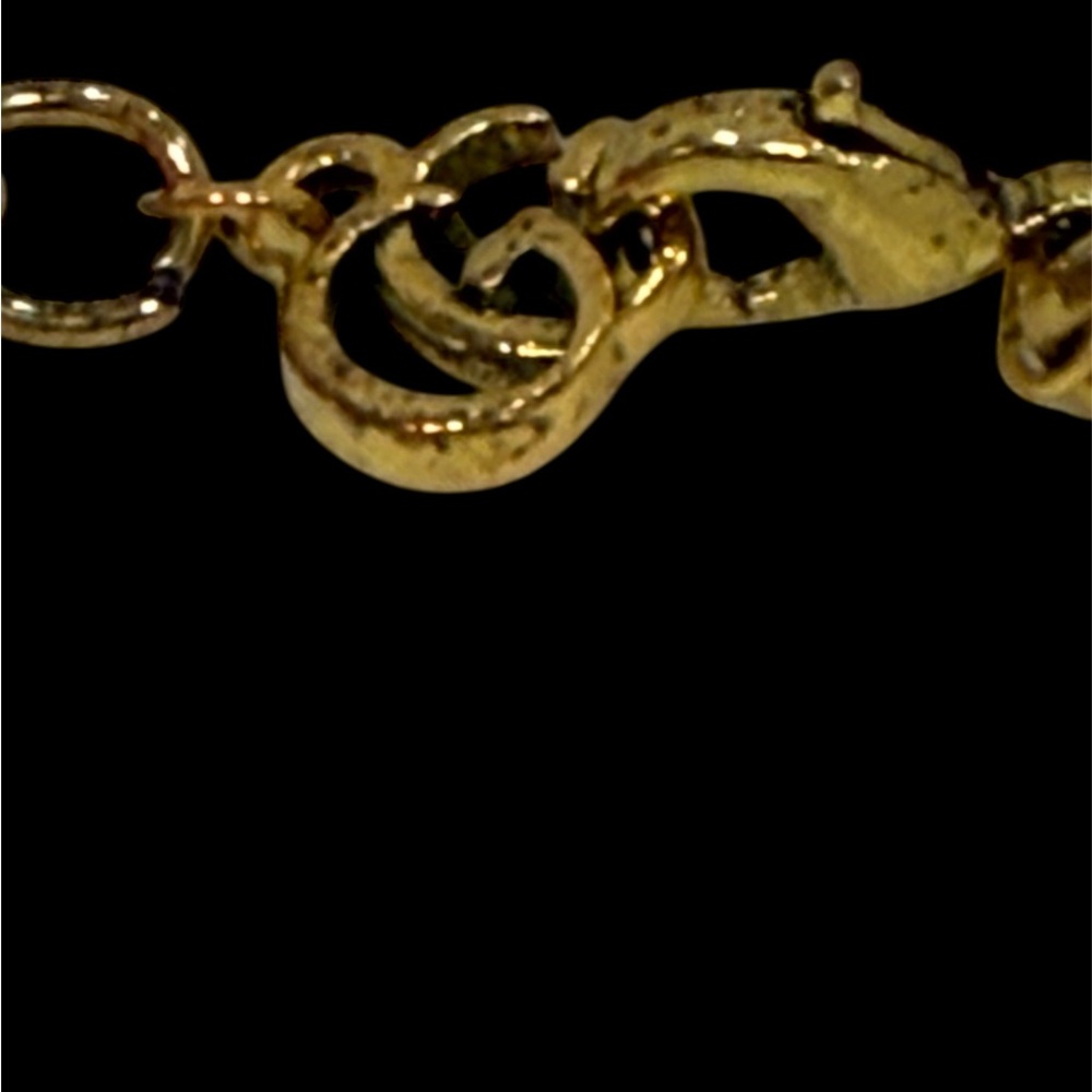 Gold-Tone Chain Necklace with Floral Pendant - Picture 4 of 5
